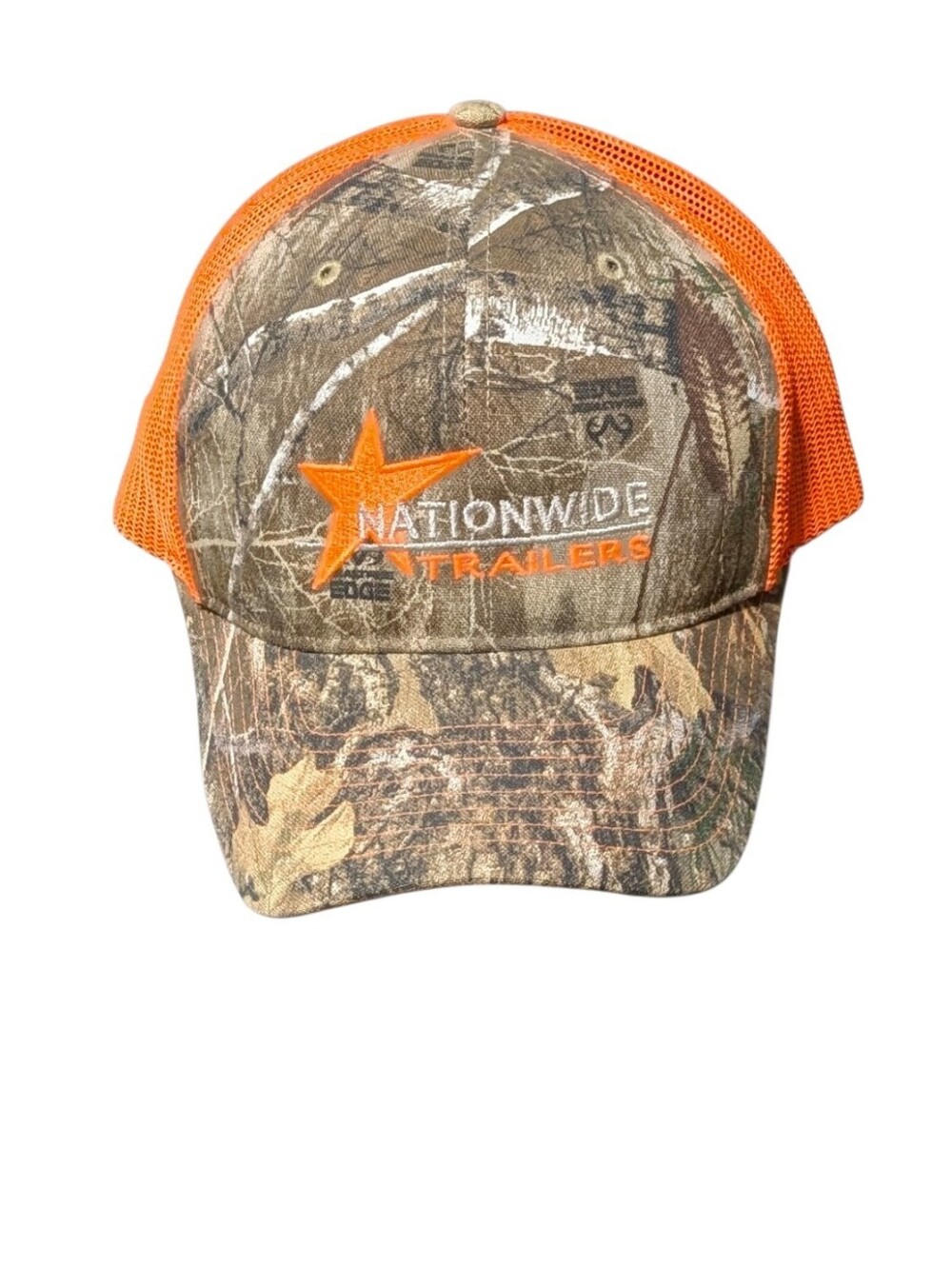 Nationwide Trailers Camo Orange Mesh Trucker Hat